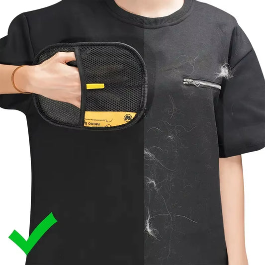 Ultimate Pet Hair Removal Duo: 2-Pack Reusable Lint Remover Brushes & Static Electricity Glove for Effortless Cleaning on Furniture and Clothing